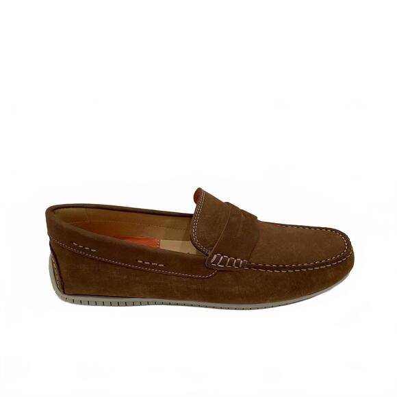 NEW MARTIN DINGMAN men\'s bermuda water repellent nubuck penny loafer in bark main image 3
